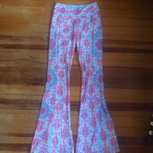 Wolven Amalfi bell bottom leggings xs